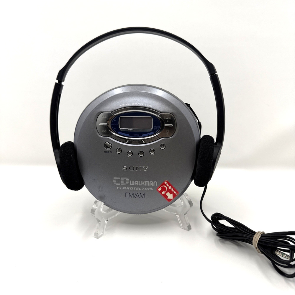 Sony CD Walkman D FJ61 G Protection FM AM CD Player Headphones Tested
